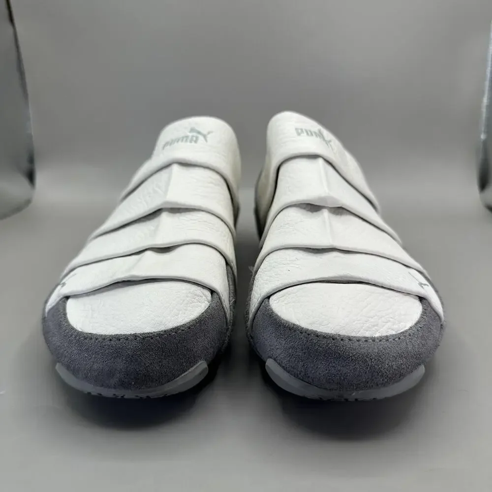 Puma Satori Mens Size 8 White Gray Leather Slip On Casual Sneakers *VERY RARE* - Picture 3 of 13